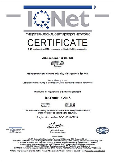 IQNet-Zertifikat