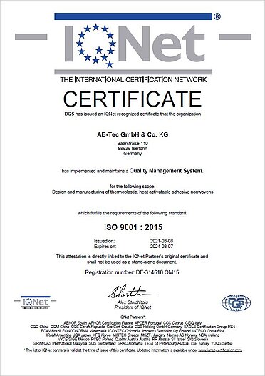IQNet certificate