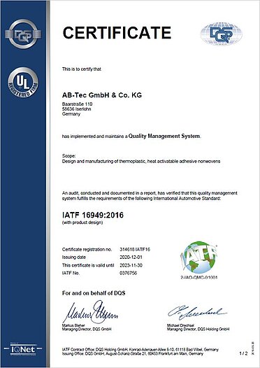 DQS certificate