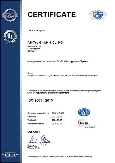 DQS certificate
